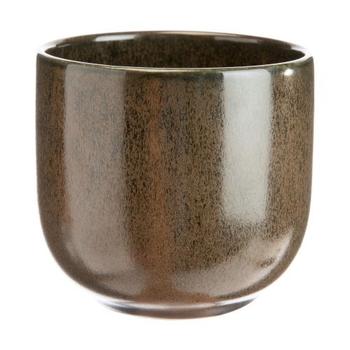 Visuel 1 du produit Cache-pot en céramique marron Basalt - Ø 12,5 x H 9 cm