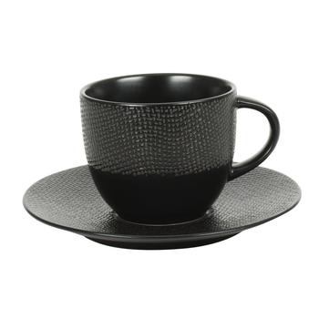 Visuel 1 du produit Tasse thé en grès coloris noir Vesuvio - Ø 9 x H 6 cm