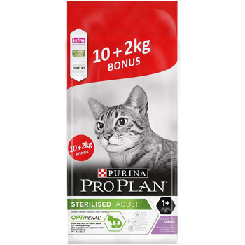 Visuel 1 du produit Croquettes pour chat stérilisé + 1 an dinde Purina ProPlan - 10 kg + 2 kg offerts