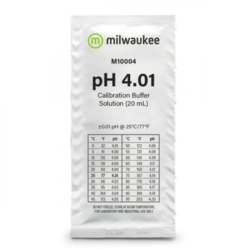Visuel 1 du produit solution étalon pH 4.01, contenance 20ml - MILWAUKEE