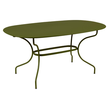 Visuel 1 du produit Table ovale Opera + coloris vert en acier Fermob - 160 x 90 cm