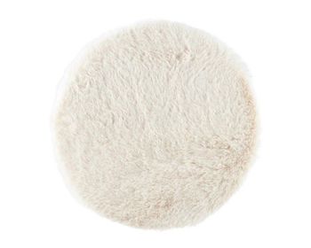 Visuel 1 du produit Set de table rond crème en fausse fourrure - Ø 38 x 2 cm