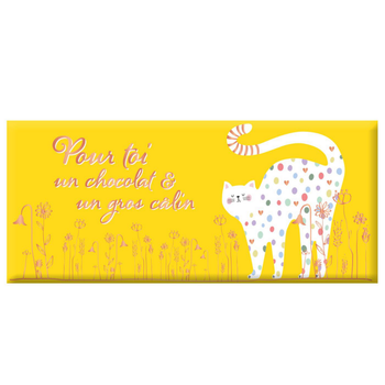 Visuel 1 du produit Mini tablette chocolat lait « Pour toi un chocolat » Art Grafik - 30 g