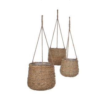 Visuel 1 du produit Suspension panier coloris marron en osier Avalon Mica Decorations - 70 x Ø 18 cm