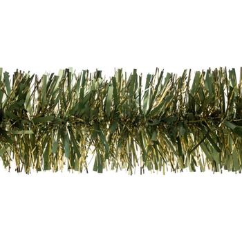 Visuel 1 du produit Guirlande de sapin scintillante coloris vert et champagne en plastique - 100 mm x 2 m