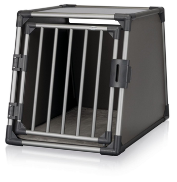 Visuel 1 du produit Box de transport pour chien en aluminium coloris gris graphite Trixie - 61 x 65 x 86 cm