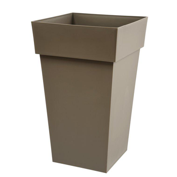 Visuel 1 du produit Pot Toscane carré haut taupe L40xl39xH65 cm