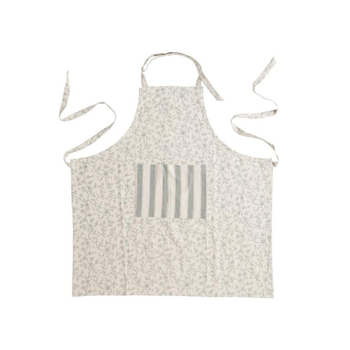 Visuel 1 du produit Tablier noué à la taille vert en coton - 80 x 90 cm