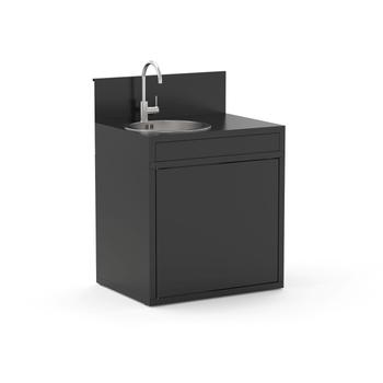 Visuel 1 du produit Support évier coloris noir en acier - 80 x 60 x 109 cm