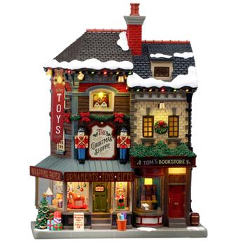 Visuel 1 du produit Village de Noël la boutique de Noël en résine coloris multicolore à piles Lemax Caddington Village - 28 x 20,8 x 7,9 cm