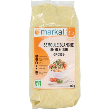 Visuel 1 du produit Semoule blanche grosse de blé dur bio – 500 gr