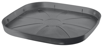 Visuel 1 du produit Soucoupe carrée en plastique recyclé gris Deroma Origin Grigio - 32 x 32 x 2,8 cm