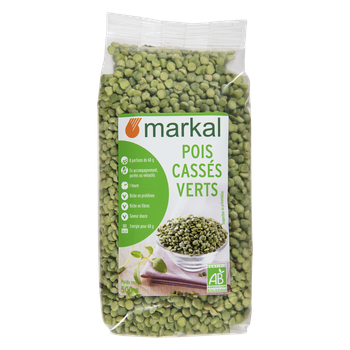Visuel 1 du produit Pois cassés verts bio en sachet de 500 g
