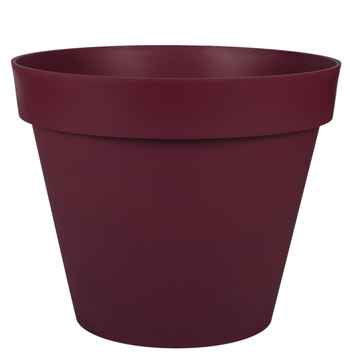 Visuel 1 du produit Pot rond en plastique rouge Bourgogne Eda Toscane 43 L - Ø 48 x H 40 cm