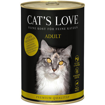 Visuel 1 du produit Pâtée pour chat au veau et à la dinde Cat's Love Adult – en boîte de 400 g