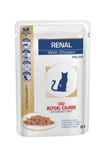Visuel 1 du produit Aliment humide pour chat en sachet x 12 Royal Canin Cat Renal Poulet - 12 x 85 g