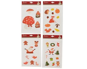 Visuel 1 du produit Vitrophanie 3D de Noël multicolore - 18 x 28 cm