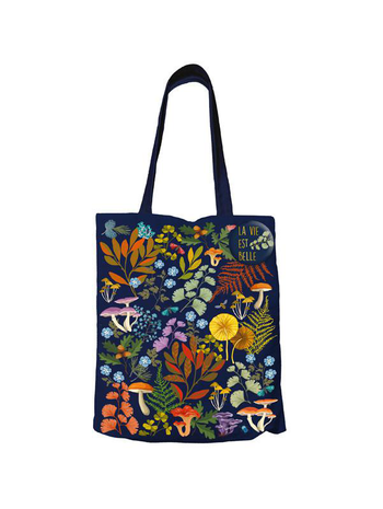 Visuel 1 du produit Tote bag en coton coloris multicolore Cartes d'Art herbier - 42 x 34 cm