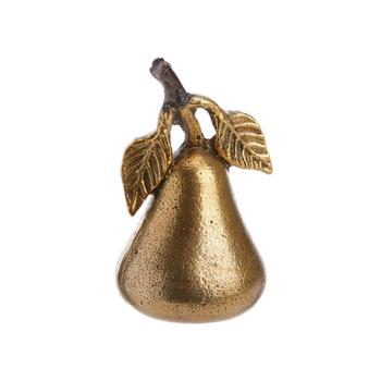 Visuel 1 du produit Poire décorative en aluminium doré - Ø 4,5 x H 9 cm