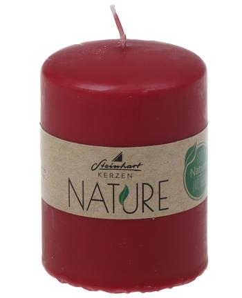 Visuel 1 du produit Bougie cylindrique en cire végétale coloris rouge - Ø 5,7 x H 8 cm