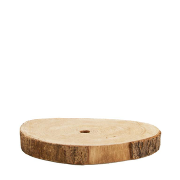 Visuel 1 du produit Plateau rondin de bois de paulownia naturel - Ø 20 x H 3 cm