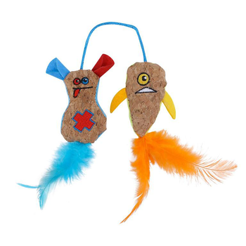 Visuel 1 du produit Jouet pour chat coloris multicolore Wouapy Stranger Les Jumeaux - 8 x 7,5 x 2 cm