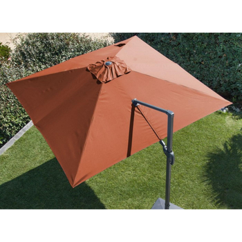 Visuel 1 du produit Parasol déporté en aluminium orientable, inclinable et rotatif Proloisirs Sienne - 3 x 3 m