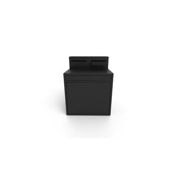 Visuel 1 du produit Support desserte fermé en acier noir forme comptoir de bar Forge Adour - 90 x 97,2 x 112,5 cm