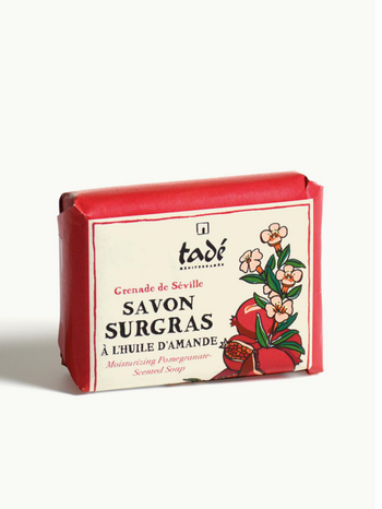 Visuel 1 du produit Savon surgras bio à l’huile d’amande parfum Grenade de Séville Tadé – 100 g