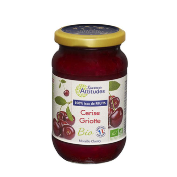 Visuel 1 du produit Préparation bio 100 % fruits cerise griotte Saveurs Attitudes - 310 g