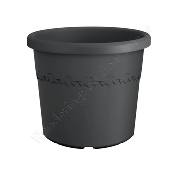 Visuel 1 du produit Pot en plastique recyclé gris anthracite Elho Algarve Cilindro - Ø 29,2 x H 24,6 cm