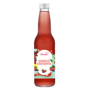 Visuel 1 du produit Diabolo Grenadine Bio en bouteille de verre Vitamont - 33 cl