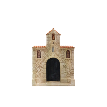 Visuel 1 du produit Façade de chapelle en plâtre 17 x 3,5 x 23 cm