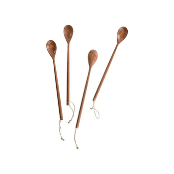 Visuel 1 du produit Cuillère à glace longues en bois beige x 4 - 23 x 2,5 x 1 cm