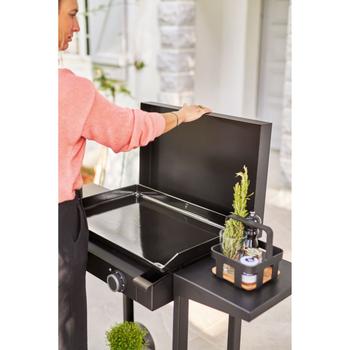 Visuel 1 du produit Capot pour barbecue Base 60 coloris noir en acier Forge Adour - 63 x 43 x 8,5 cm