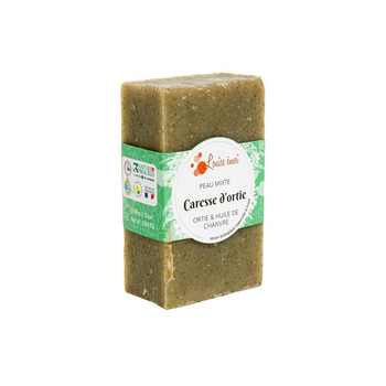 Visuel 1 du produit Savon solide "Caresse d'ortie" huile de chanvre et ortie sans huile essentielle - 100g