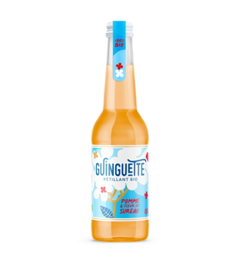 Visuel 1 du produit Pétillant La guingette pomme fleur de sureau bio Le Coq toqué - Bouteille 33 cl