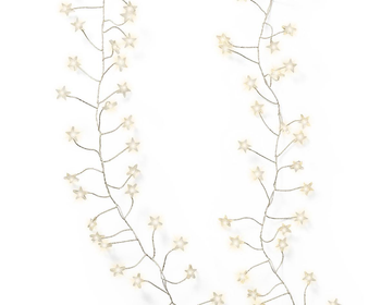 Visuel 1 du produit Guirlande lumineuse argent avec 100 micro LED étoiles blanc chaud sur piles - 1,20 m