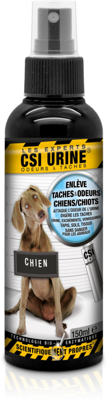Visuel 1 du produit Nettoyant enzymatique urine pour chiot et chien enlève taches et odeurs CSI Urine - spray de 150 ml