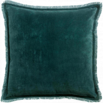 Visuel 1 du produit Coussin carré vert Corinthe en coton Fara - 45 x 45 cm