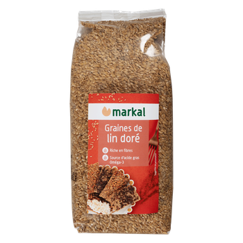 Visuel 1 du produit Graine de lin doré bio en sachet Markal - 50 g