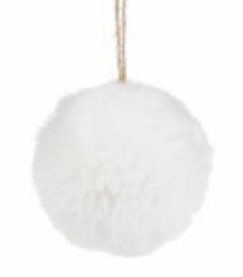 Visuel 1 du produit Boule Fourrure blanche - 6 cm