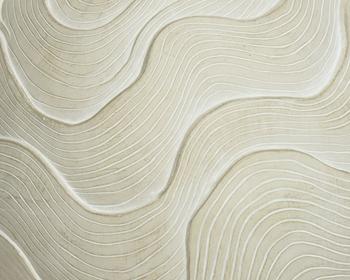 Visuel 1 du produit Statue cylindrique en fibre argile coloris blanc cassé Decoris - 51 x 51 x 47,5 cm