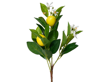 Visuel 1 du produit Branche artificielle de citron sur tige jaune - Ø 18 x H 58 cm