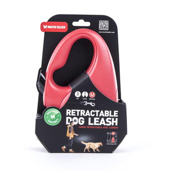 Visuel 1 du produit Laisse rétractable rouge Instinct Cordon - taille M