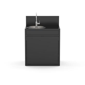 Visuel 1 du produit Support évier coloris noir en acier - 80 x 60 x 109 cm