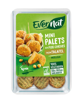 Visuel 1 du produit Mini palets aux pois chiches bio Evernat façon falafel - 150 g