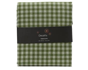 Visuel 1 du produit Nappe rectangulaire en coton à carreaux vert romarin - 240 x 140 cm