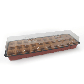 Visuel 1 du produit Serre avec plaque de culture biodégradable Nortene Growing Kit 30 pots - 5 x 5 cm