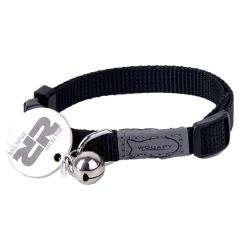 Visuel 1 du produit Collier pour chat en nylon coloris noir Wouapy Basic Line - Taille unique